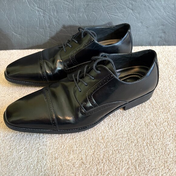 Stacy Adams Abbott Cap Toe Oxford Dress Shoes Black Leather Men's Size 13W - Picture 1 of 10